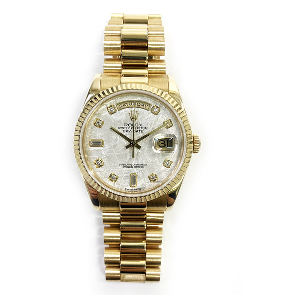 Rolex Day-Date 118238 Meteorite Diamond Dial Aug 2009