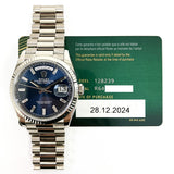 Rolex Day-Date 128239 Blue Baguette Diamond Dial Dec 2024