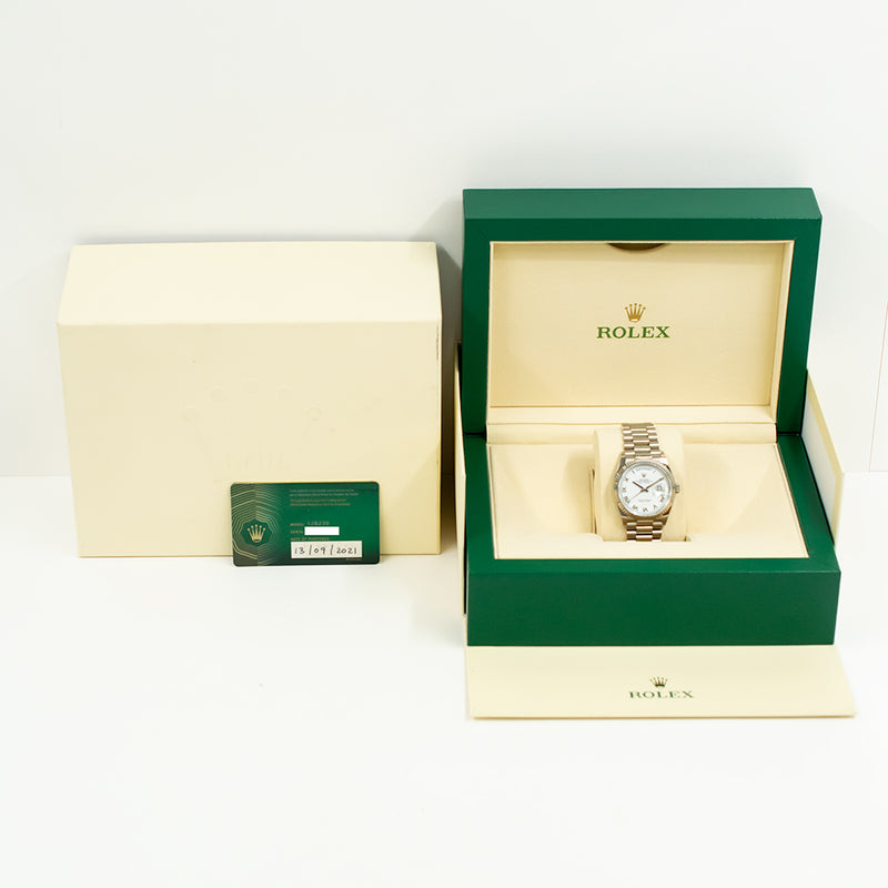 Rolex Day-Date 128239 White Roman Dial Sep 2021