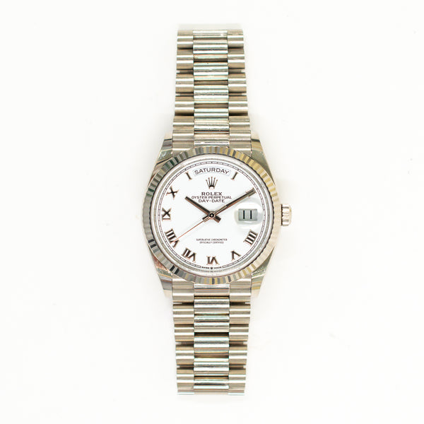 Rolex Day-Date 128239 White Roman Dial Sep 2021