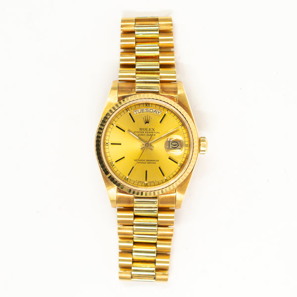 Rolex Day-Date 18038 Champagne Dial Aug 1985