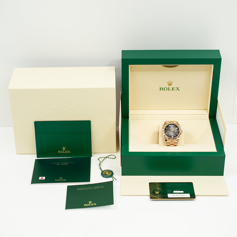 Rolex Day-Date 228235 Black Roman Dial Mar 2025