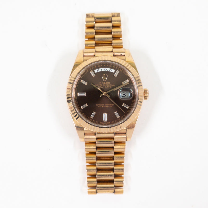 Rolex Day-Date 228235 Chocolate Diamond Dial Jan 2017