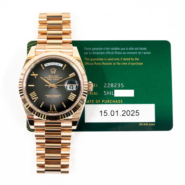 Rolex Day-Date 228235 Slate Ombre Roman Dial Jan 2025