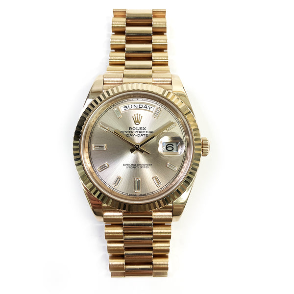 Rolex Day-Date 228235 Sundust Diamond Dial Aug 2019