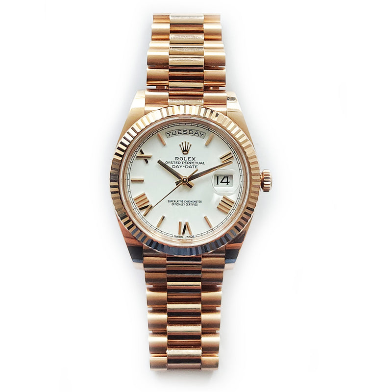 Rolex Day-Date 228235 White Roman Dial Mar 2018