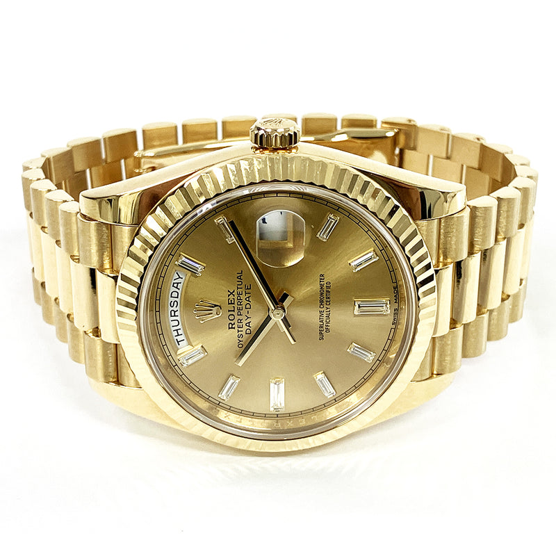Rolex Day-Date 228238 Champagne Diamond Dial Sep 2017