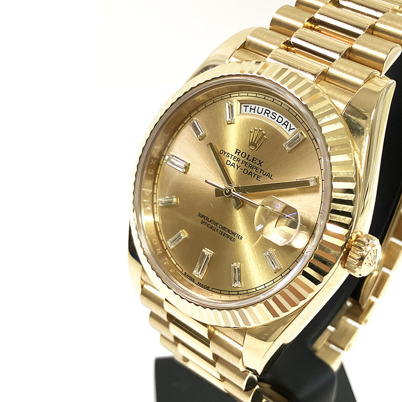 Rolex Day-Date 228238 Champagne Diamond Dial Sep 2017