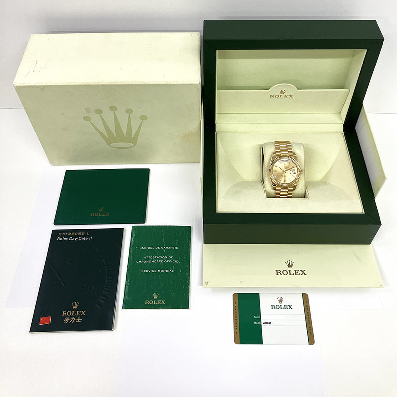 Rolex Day-Date 228238 Champagne Diamond Dial Sep 2017