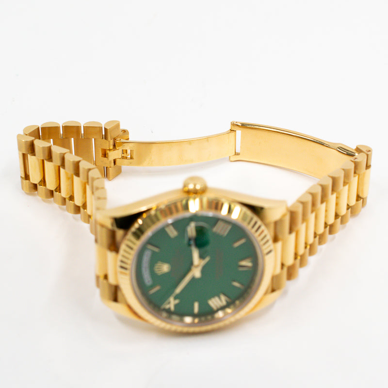 Rolex Day-Date 228238 Green Roman Dial Feb 2022