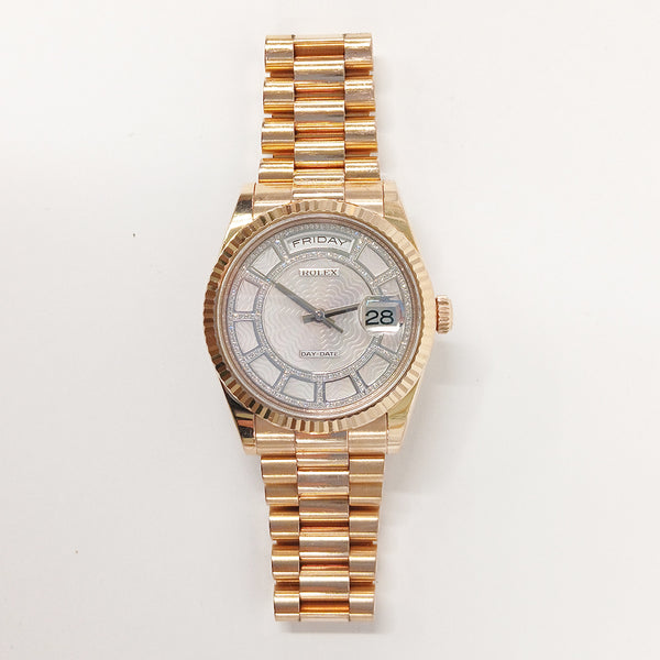 Rolex Day-Date 36 President 118235 Carousel Pink MOP Diamond Dial