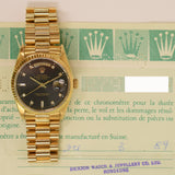 Rolex Day-Date 36mm 18238A Black Diamond Dial Mar 1989 - View 2
