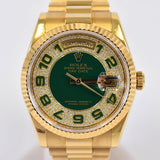 Rolex Day-Date 36mm Yellow Gold 118238 Pavé Diamond Myriad Arabic Dial - View 1