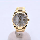 Rolex Day-Date 36mm Yellow Gold 128238NA Mother-of-Pearl Diamond Dial Apr 2024 - View 1