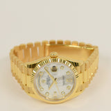 Rolex Day-Date 36mm Yellow Gold 128238NA Mother-of-Pearl Diamond Dial Apr 2024 - View 3