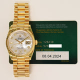 Rolex Day-Date 36mm Yellow Gold 128238NA Mother-of-Pearl Diamond Dial Apr 2024 - View 2