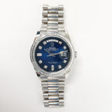 Rolex Day-Date 36mm Yellow Gold 128396TBR Blue Diamond Dial Jun 2024 - View 1
