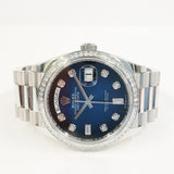 Rolex Day-Date 36mm Yellow Gold 128396TBR Blue Diamond Dial Jun 2024 - View 3