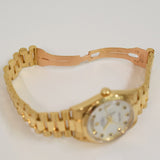 Rolex Day-Date 36mm Yellow Gold 18238NGS White Mother of Pearl Sapphire Dial Dec 1998 - View 7