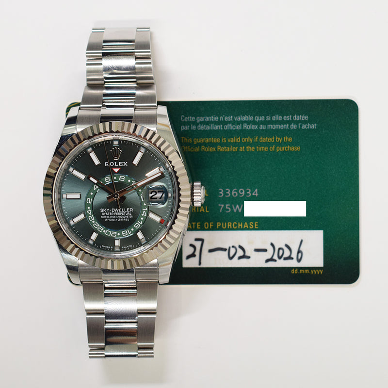 Rolex Day-Date 36mm Yellow Gold 336934 Green Dial Feb 2026