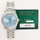 Rolex Day-Date 40mm Platinum 228396TBR Ice Blue Dial Sep 2025 - View 2