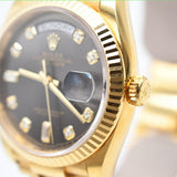 Rolex Day-Date 40mm Yellow Gold 128238A Dark Grey Diamond Dial Feb 2024 - View 5
