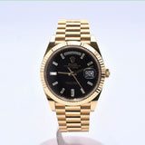 Rolex Day-Date 40mm Yellow Gold 228238A Black Diamond Dial Feb 2021 - View 1