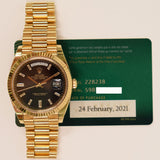 Rolex Day-Date 40mm Yellow Gold 228238A Black Diamond Dial Feb 2021 - View 2
