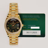 Rolex Day-Date 40mm Yellow Gold 228348RBR Green Ombre Dial Nov 2025 - View 2