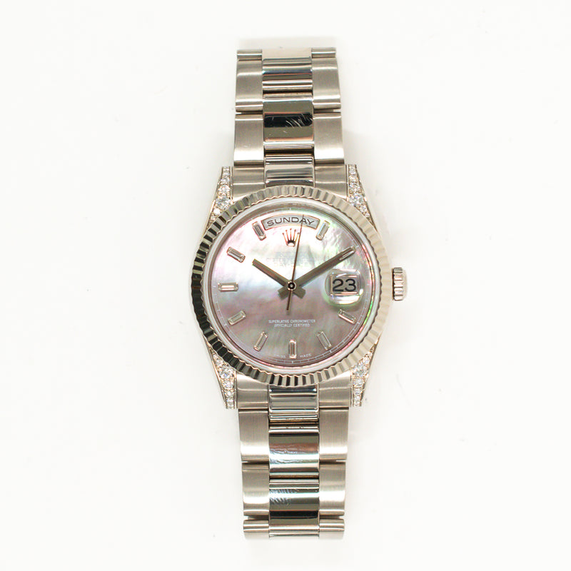 Rolex Day Date 118339NCA Black MOP Diamond Dial Nov 2014