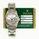 Rolex Day Date 118339NCA Black MOP Diamond Dial Nov 2014