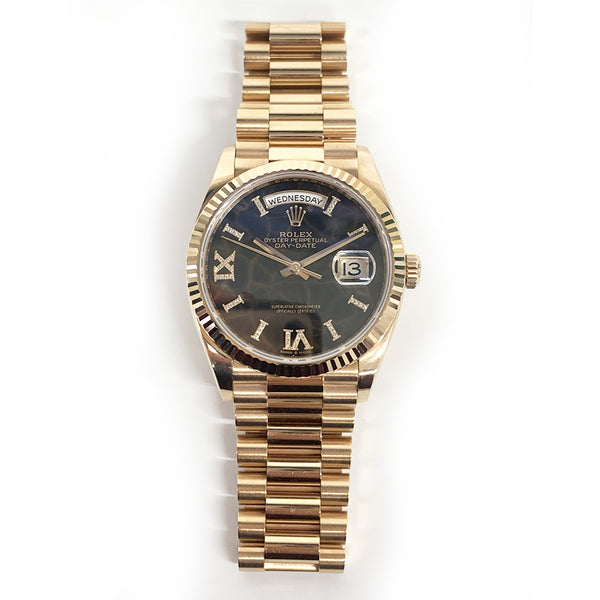 Rolex Day Date 128235 Eisenkiesel Diamond Dial Feb 2022