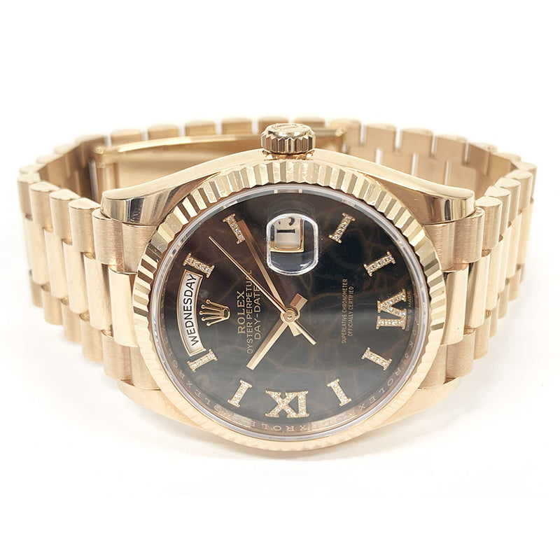 Rolex Day Date 128235 Eisenkiesel Diamond Dial Feb 2022