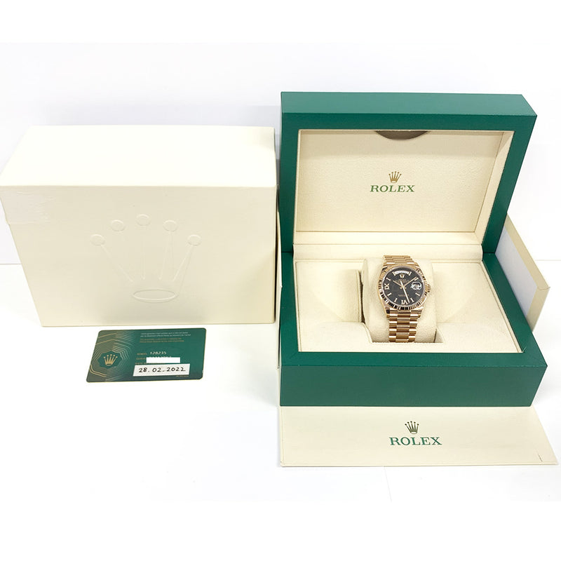 Rolex Day Date 128235 Eisenkiesel Diamond Dial Feb 2022