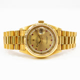 Rolex Day Date 18238LR Champagne Diamond Dial Jul 1991