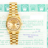 Rolex Day Date 18238LR Champagne Diamond Dial Jul 1991