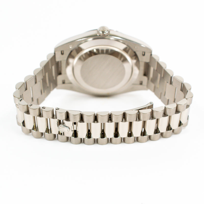 Rolex Day Date 228239 Silver Stripes Dial Mar 2021