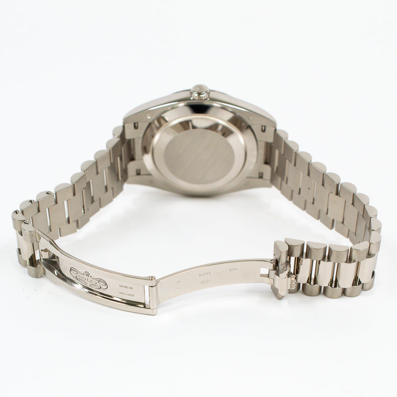 Rolex Day Date 228239 Silver Stripes Dial Mar 2021