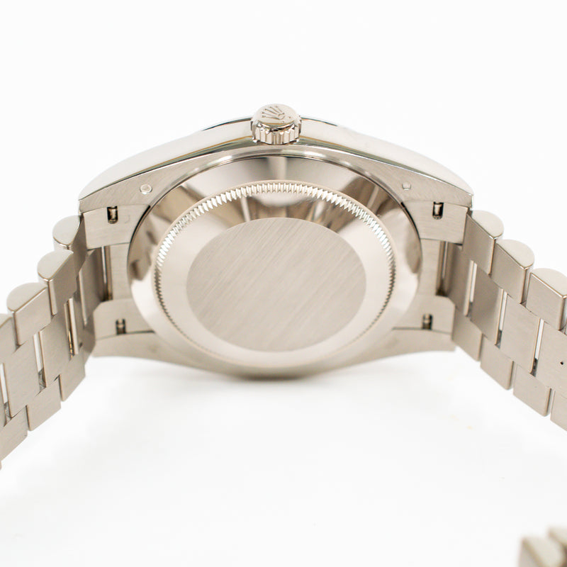 Rolex Day Date 228239 Silver Stripes Dial Mar 2021