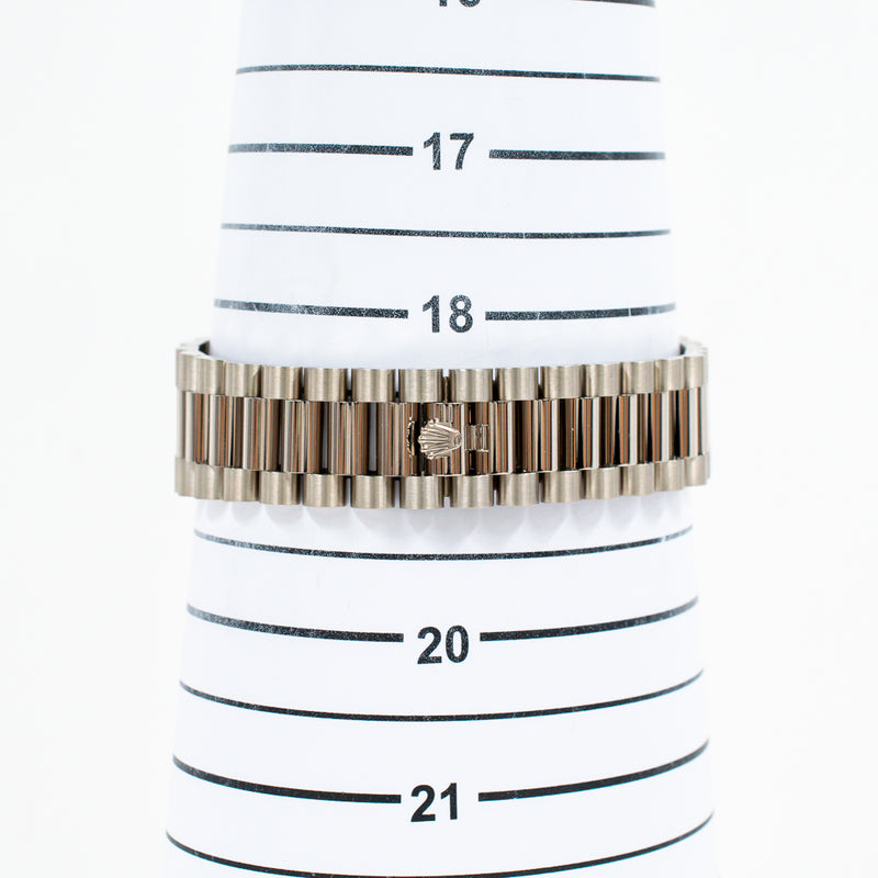 Rolex Day Date 228239 Silver Stripes Dial Mar 2021