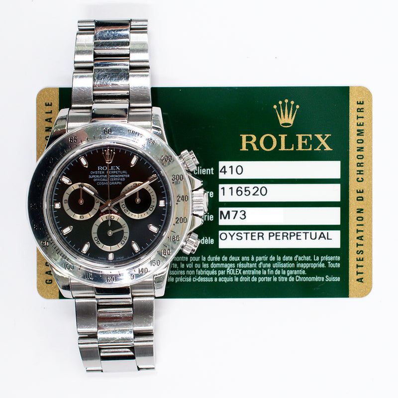 Rolex Daytona 116520 Black Dial Mar 2009