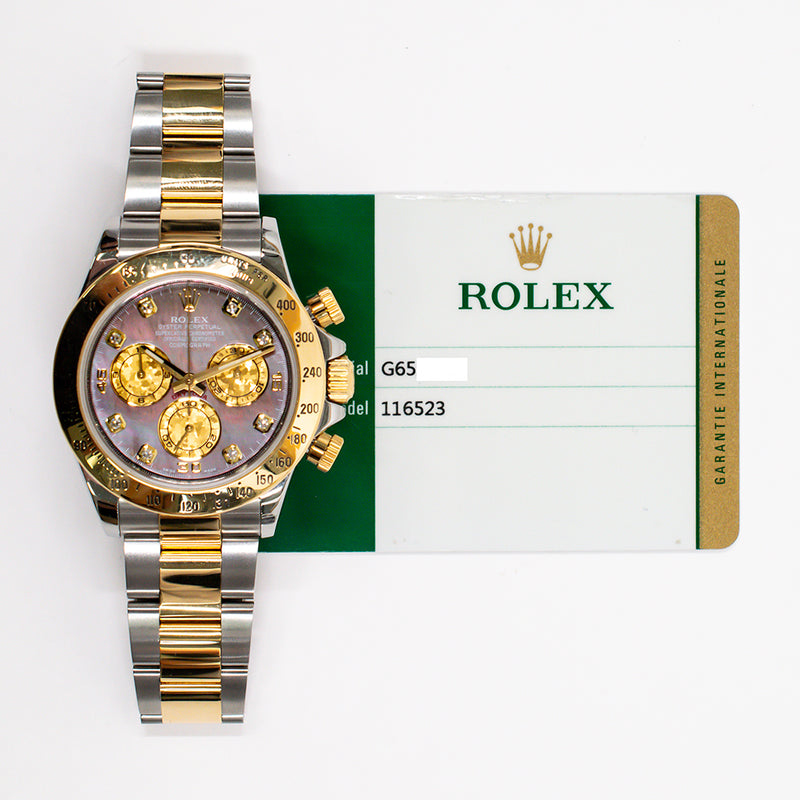 Rolex Daytona 116523NG Black MOP Diamond Dial Mar 2016 – CHRONONATION