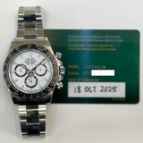 Rolex Daytona 126500LN White Dial Oct 2025 - View 2