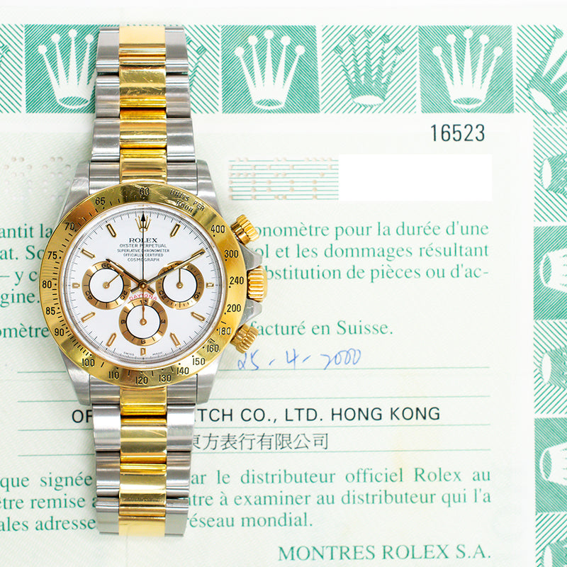 Rolex Daytona 16523 "Zenith Movement" White Dial Apr 2000