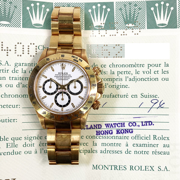 Rolex Daytona 16528 "Zenith Movement" White Dial Jan 1994
