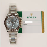 Rolex Daytona 40mm Platinum 116506 Ice Blue Diamond Dial Apr 2018 - View 2