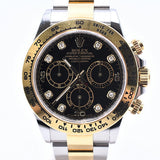 Rolex Daytona 40mm Steel and Yellow Gold 116503G Black Diamond Dial Jul 2020 - View 1