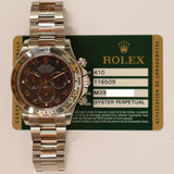 Rolex Daytona 40mm White Gold 116509 Black Arabic Dial Sep 2009 - View 2
