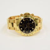 Rolex Daytona 40mm Yellow Gold 116528 Black Diamond Dial Apr 2007 - View 3