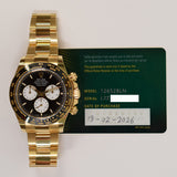 Rolex Daytona 40mm Yellow Gold 126528LN Black Dial Feb 2026 - View 2